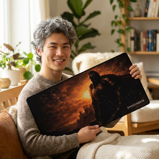LEO - Crowned in Fire — The Celestial Clan Collection Gaming / Office Desk Pad