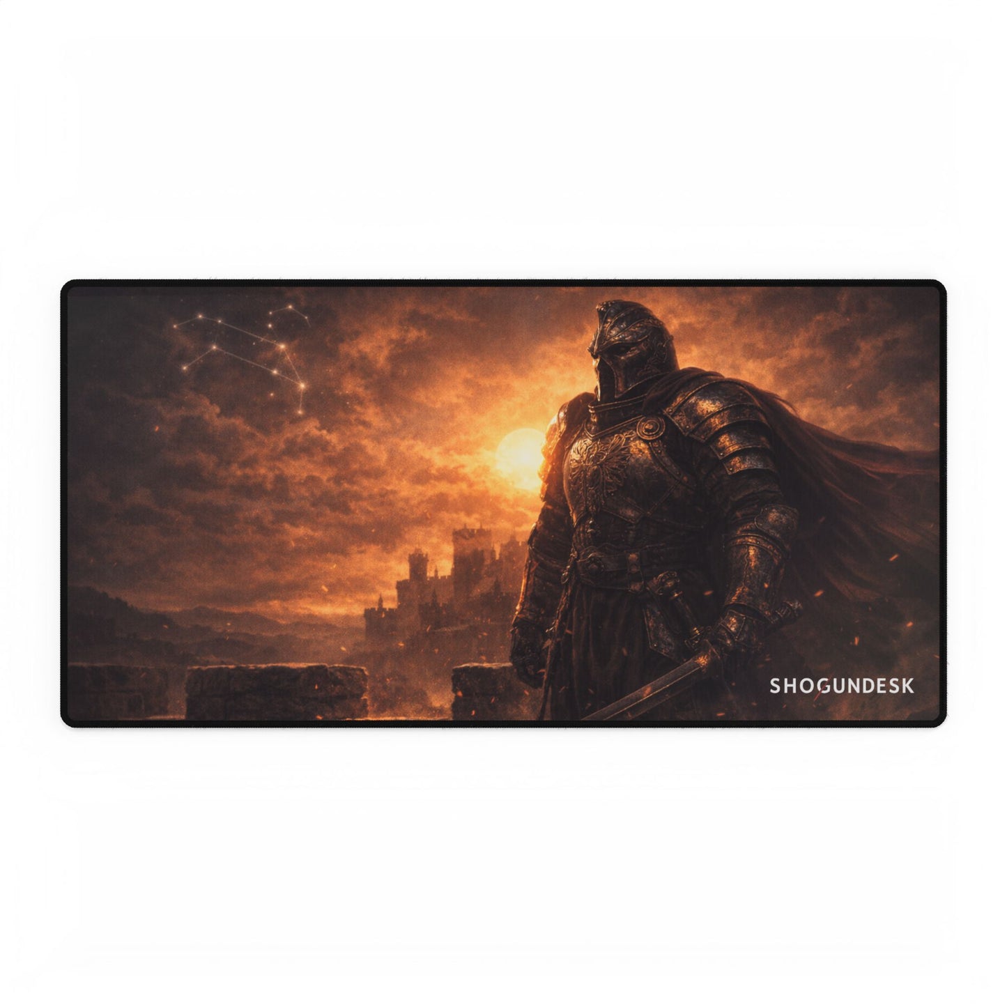 LEO - Crowned in Fire — The Celestial Clan Collection Gaming / Office Desk Pad