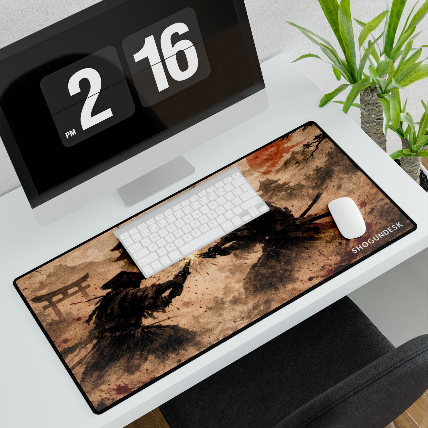 Duel at Dusk Desk Mat — Shadows of Edo Collection Gaming / Office Desk Pad