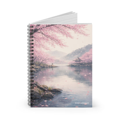Blossom Over Still Water  — Spiral Notebook for Writing & Sketching