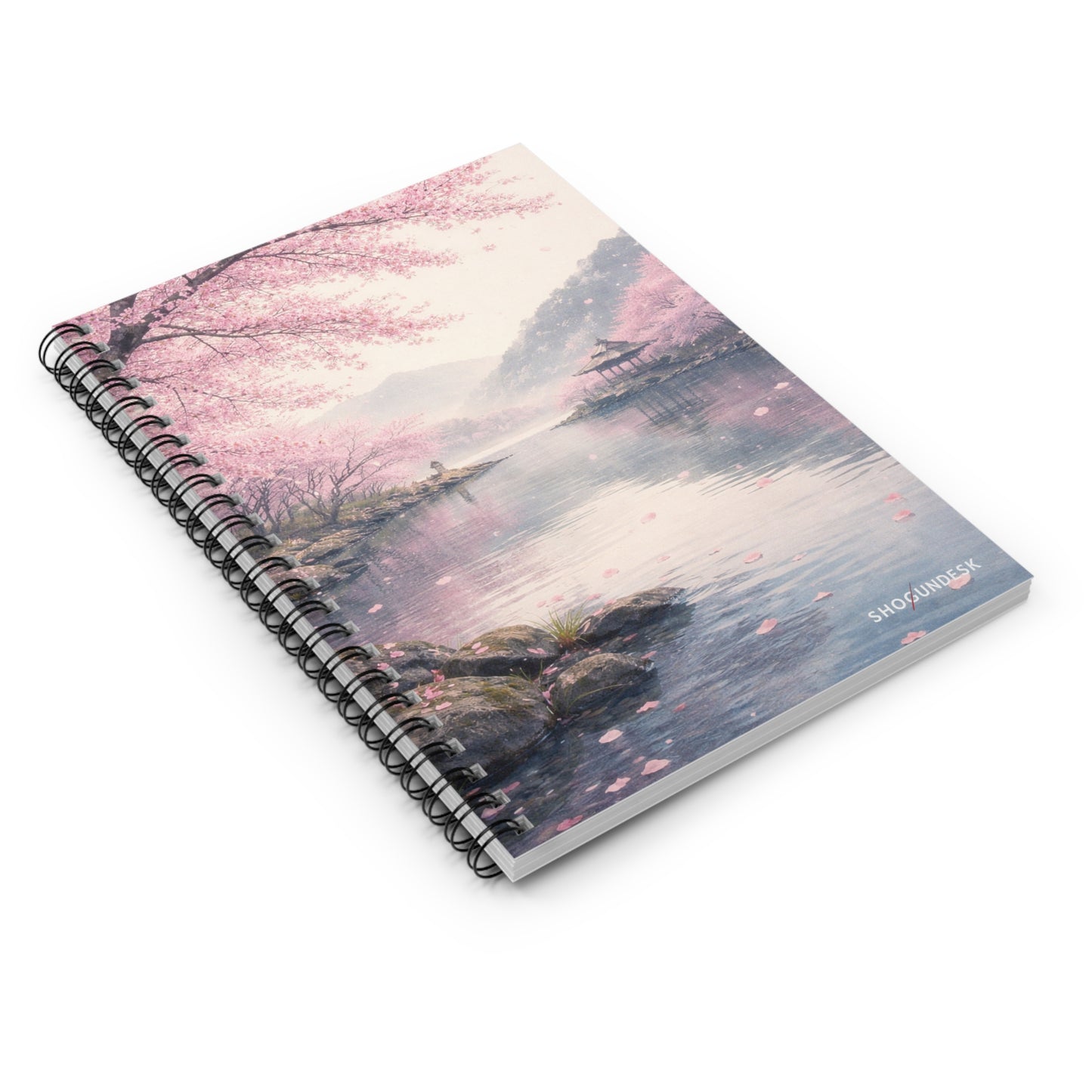 Blossom Over Still Water  — Spiral Notebook for Writing & Sketching