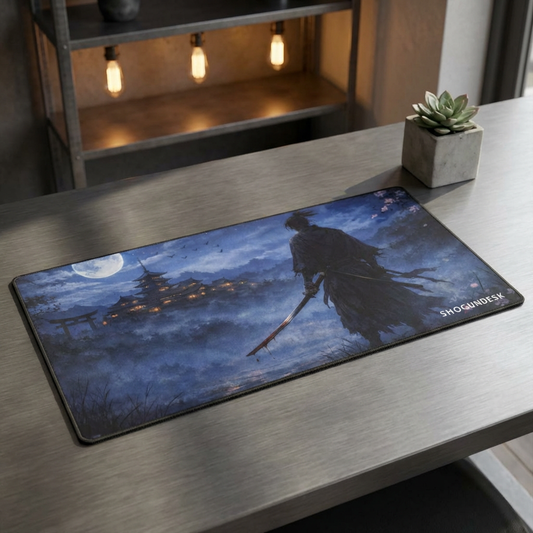 The Lone Ronin Desk Mat — Shadows of Edo Collection Gaming / Office Desk Pad