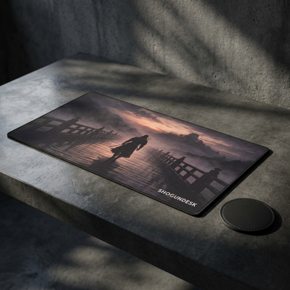 The Silent Crossing Desk Mat — Shadows of Edo Collection Gaming / Office Desk Pad
