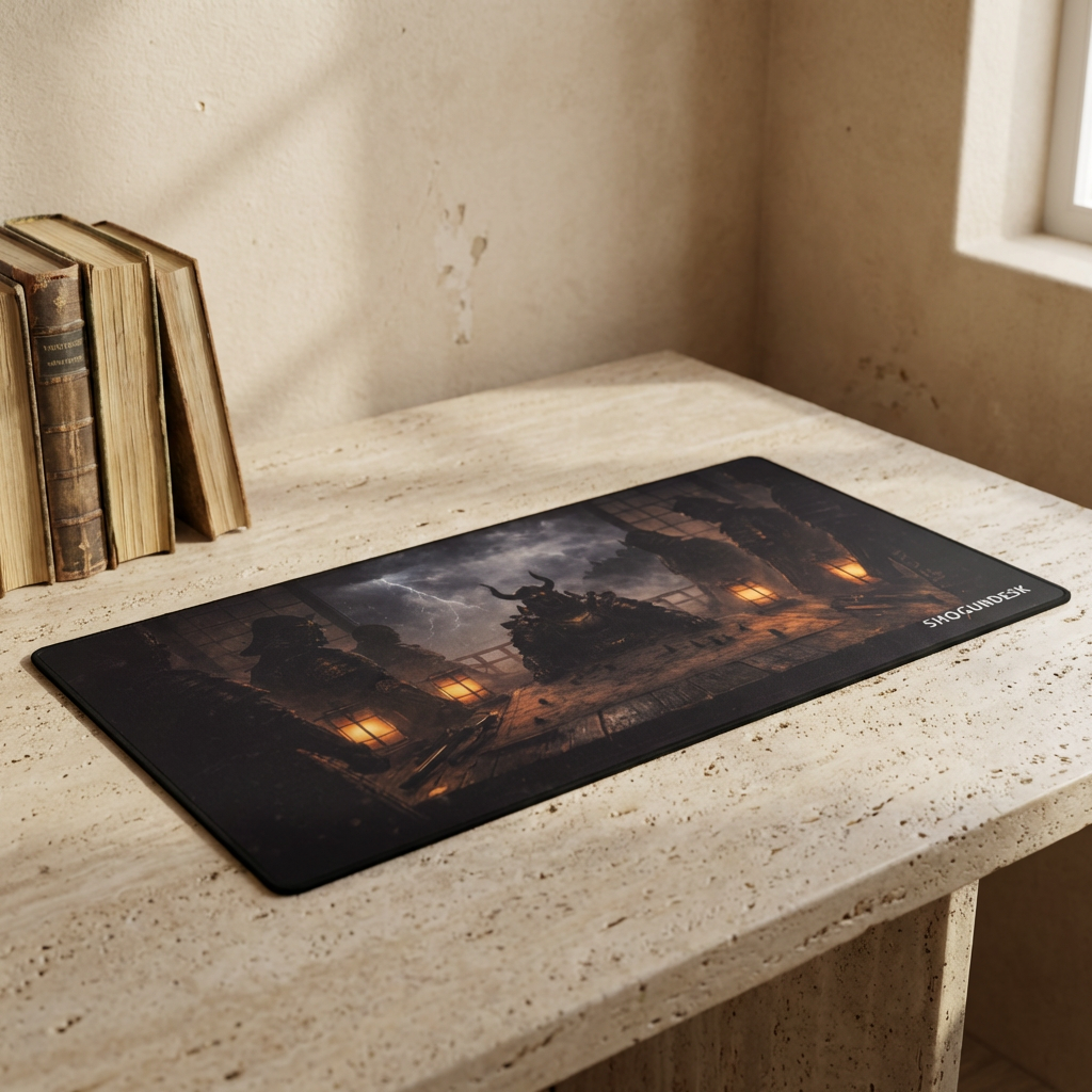 Council of Steel Desk Mat — Shadows of Edo Collection Gaming / Office Desk Pad