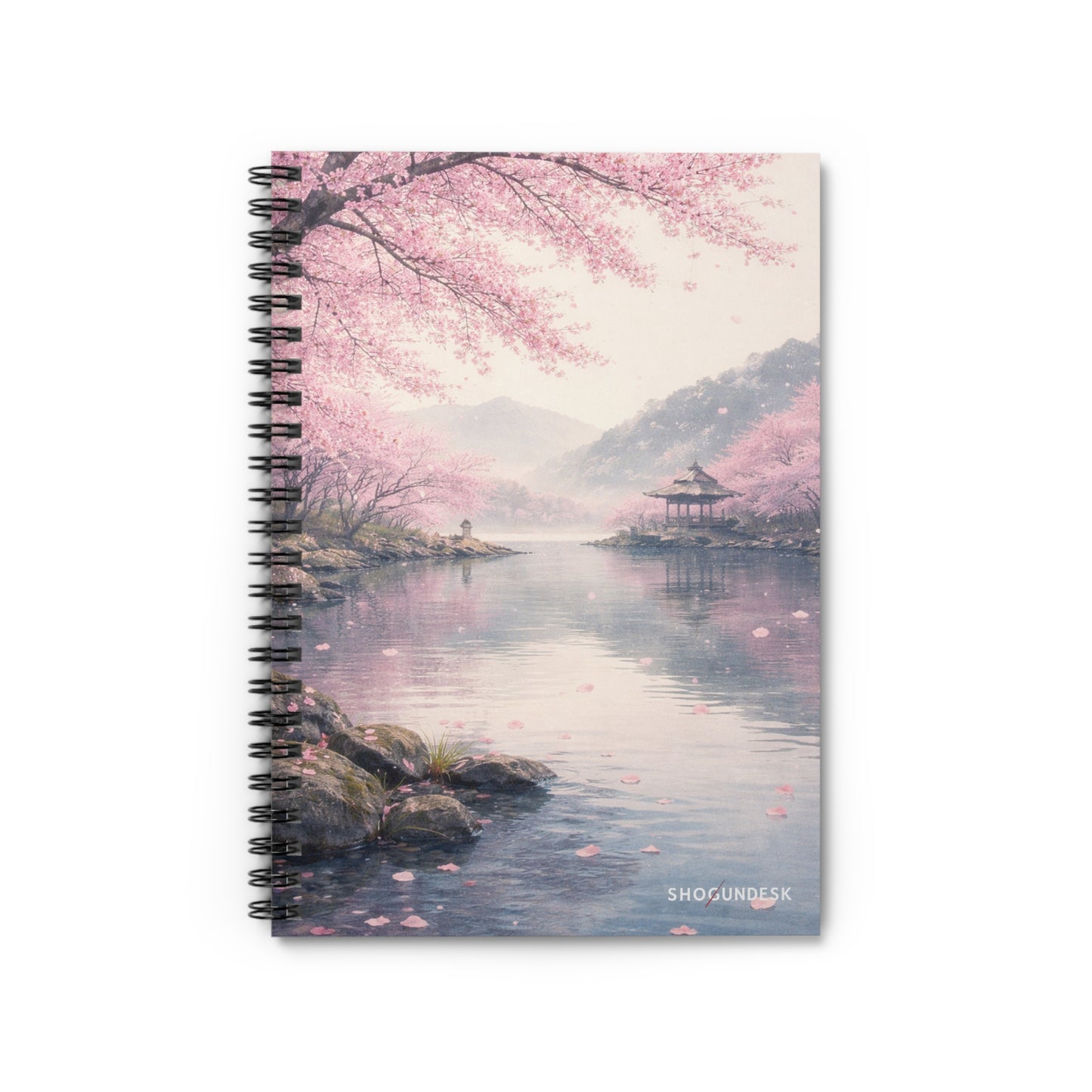 Blossom Over Still Water  — Spiral Notebook for Writing & Sketching