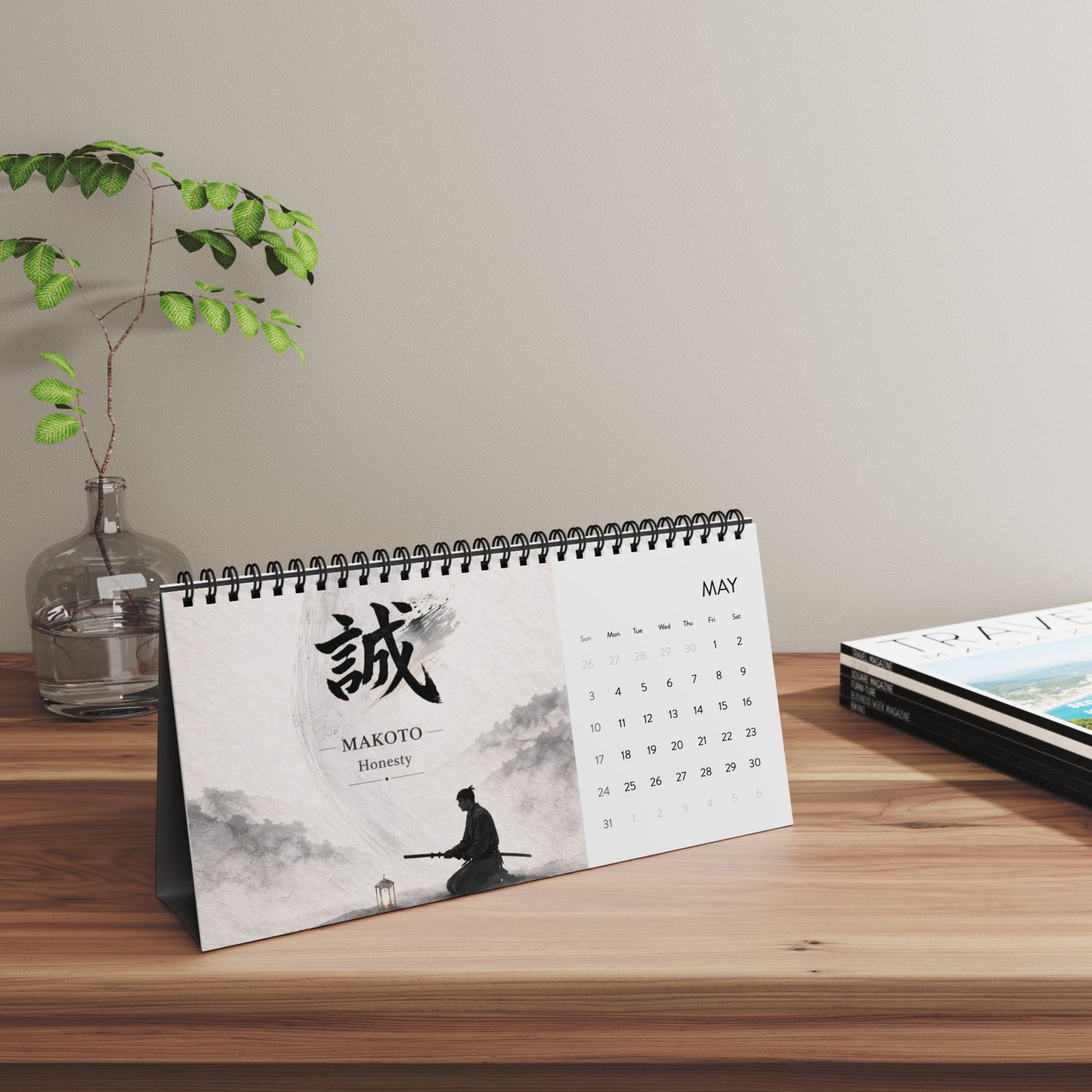 Bushido Code Calendar 2026 – Samurai Inspired Desk Calendar