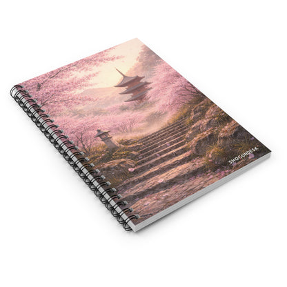 Temple in Bloom  — Spiral Notebook for Writing & Sketching