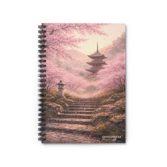 Temple in Bloom  — Spiral Notebook for Writing & Sketching