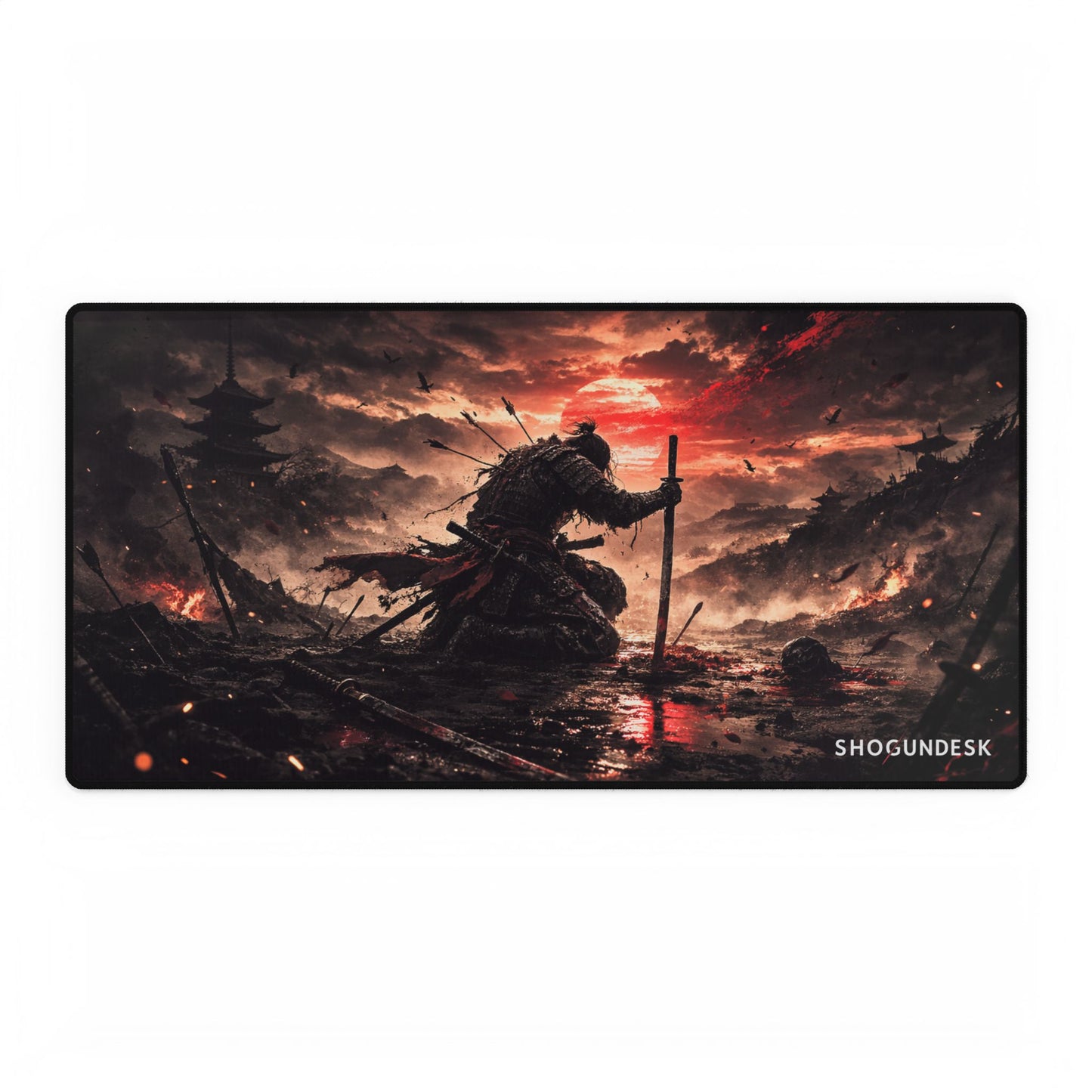 The Last Breath Desk Mat — Shadows of Edo Collection Gaming / Office Desk Pad