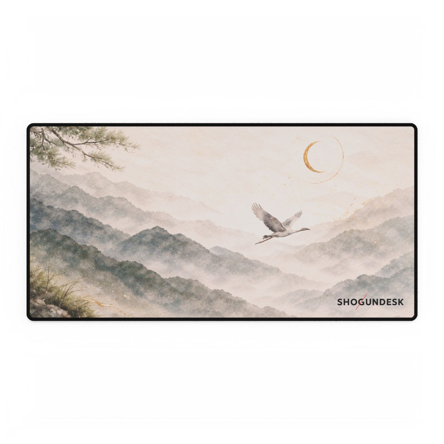 Crane Over Kyoto — Kaze to Hikari Collection Gaming / Office Desk Pad